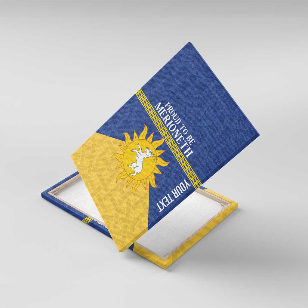 Personalized Merionethshire Wales Canvas Wall Art Celtic Sun and Goat Design - Wonder Print Shop