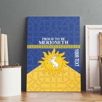Personalized Merionethshire Wales Canvas Wall Art Celtic Sun and Goat Design - Wonder Print Shop