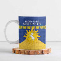 Personalized Merionethshire Wales Ceramic Mug Celtic Sun and Goat Design - Wonder Print Shop