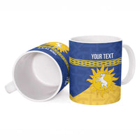 Personalized Merionethshire Wales Ceramic Mug Celtic Sun and Goat Design - Wonder Print Shop