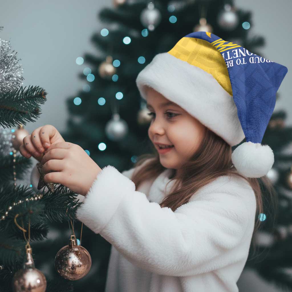 Personalized Merionethshire Wales Christmas Santa Hat Celtic Sun and Goat Design - Wonder Print Shop