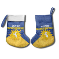 Personalized Merionethshire Wales Christmas Stocking Celtic Sun and Goat Design - Wonder Print Shop