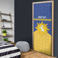 Personalized Merionethshire Wales Door Cover Celtic Sun and Goat Design - Wonder Print Shop