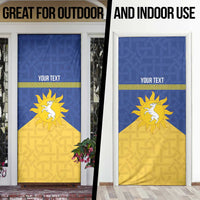 Personalized Merionethshire Wales Door Cover Celtic Sun and Goat Design - Wonder Print Shop