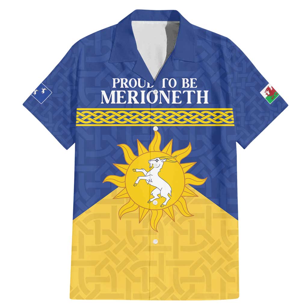 Personalized Merionethshire Wales Family Matching Mermaid Dress and Hawaiian Shirt Celtic Sun and Goat Design - Wonder Print Shop