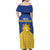 Personalized Merionethshire Wales Family Matching Off Shoulder Maxi Dress and Hawaiian Shirt Celtic Sun and Goat Design - Wonder Print Shop