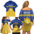Personalized Merionethshire Wales Family Matching Off Shoulder Short Dress and Hawaiian Shirt Celtic Sun and Goat Design - Wonder Print Shop
