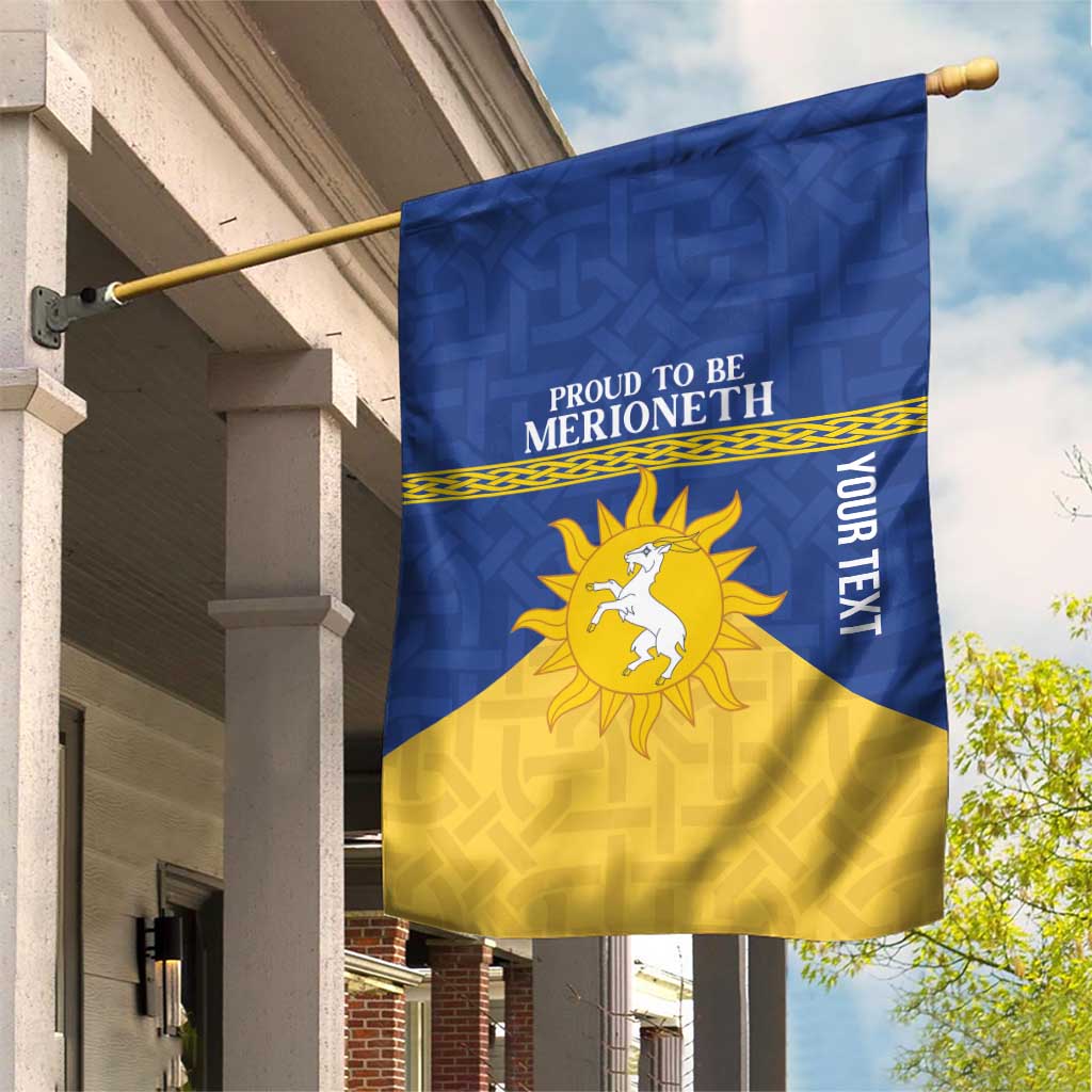 Personalized Merionethshire Wales Garden Flag Celtic Sun and Goat Design - Wonder Print Shop