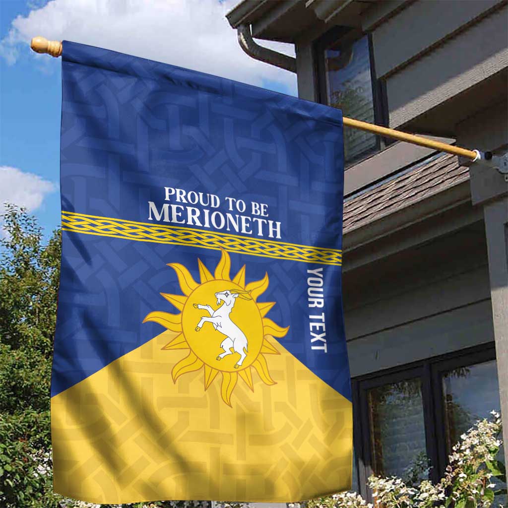 Personalized Merionethshire Wales Garden Flag Celtic Sun and Goat Design - Wonder Print Shop