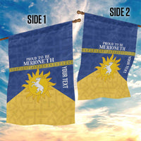 Personalized Merionethshire Wales Garden Flag Celtic Sun and Goat Design - Wonder Print Shop