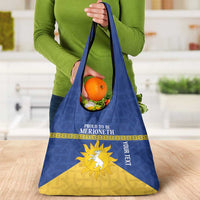 Personalized Merionethshire Wales Grocery Bag Celtic Sun and Goat Design - Wonder Print Shop