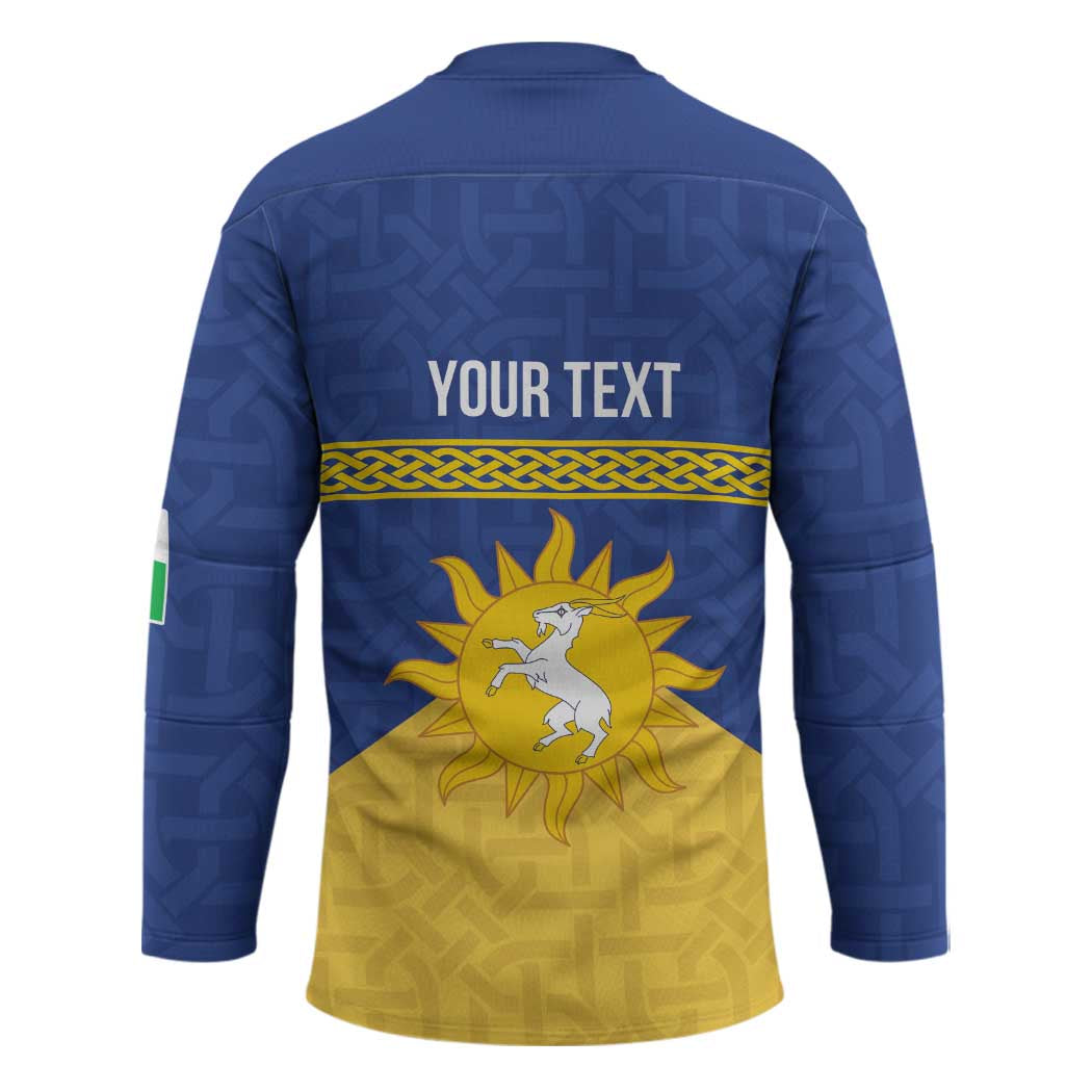 Personalized Merionethshire Wales Hockey Jersey Celtic Sun and Goat Design - Wonder Print Shop