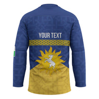 Personalized Merionethshire Wales Hockey Jersey Celtic Sun and Goat Design - Wonder Print Shop