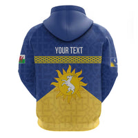 Personalized Merionethshire Wales Hoodie Celtic Sun and Goat Design - Wonder Print Shop