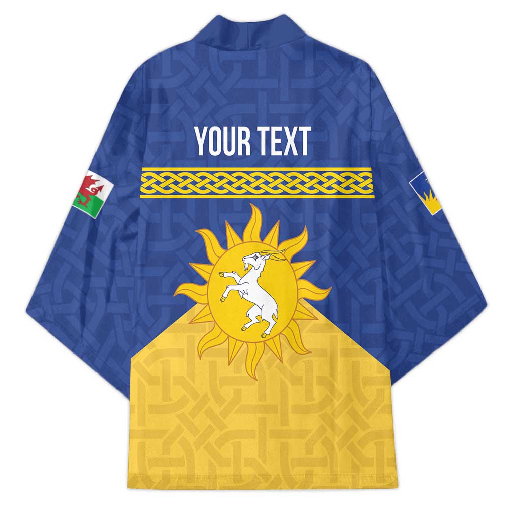 Personalized Merionethshire Wales Kimono Celtic Sun and Goat Design - Wonder Print Shop