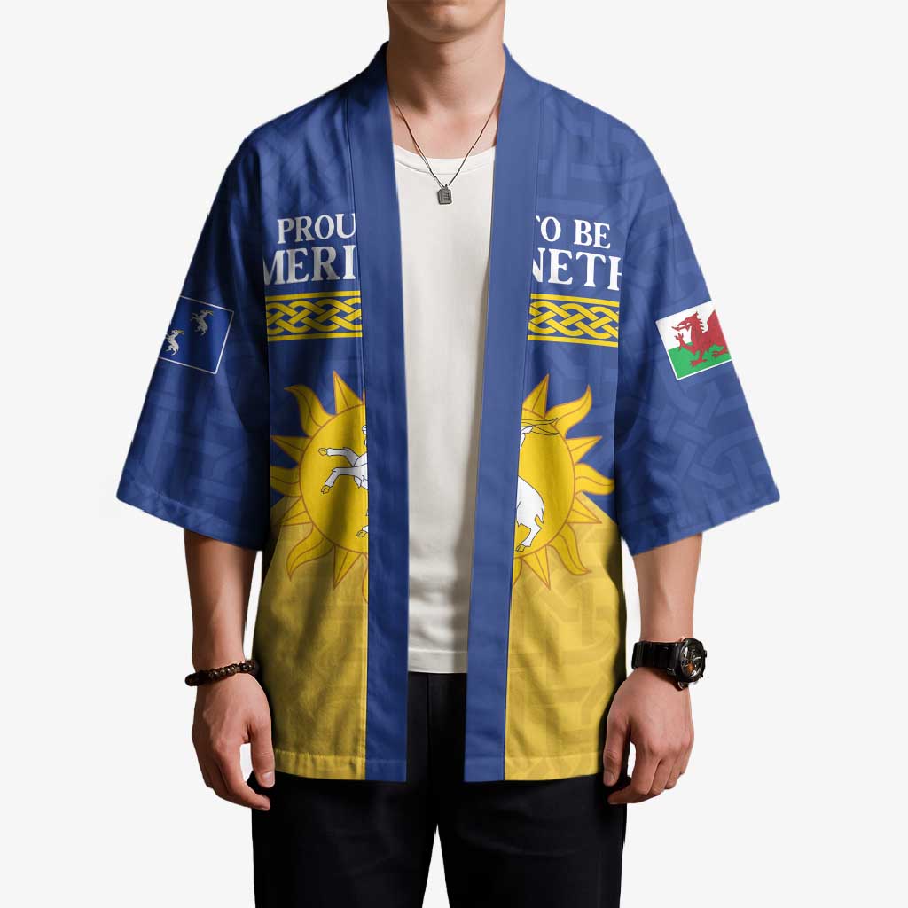 Personalized Merionethshire Wales Kimono Celtic Sun and Goat Design - Wonder Print Shop