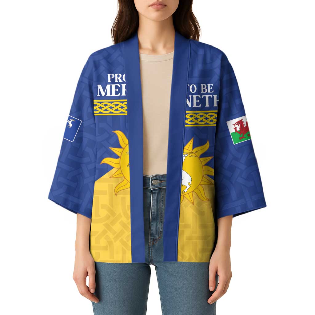 Personalized Merionethshire Wales Kimono Celtic Sun and Goat Design - Wonder Print Shop