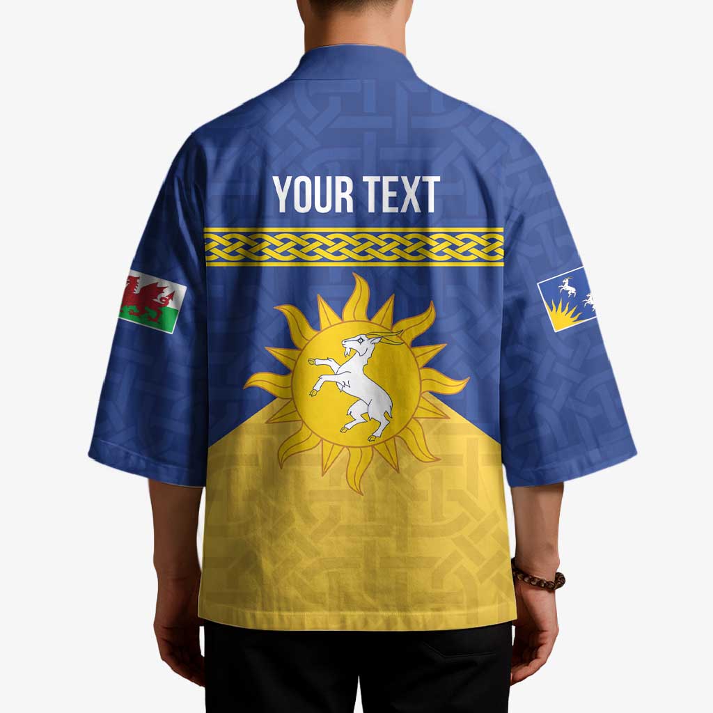 Personalized Merionethshire Wales Kimono Celtic Sun and Goat Design - Wonder Print Shop