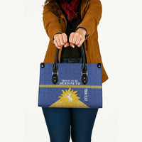 Personalized Merionethshire Wales Leather Bag Celtic Sun and Goat Design - Wonder Print Shop