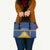 Personalized Merionethshire Wales Leather Bag Celtic Sun and Goat Design - Wonder Print Shop