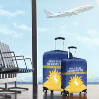 Personalized Merionethshire Wales Luggage Cover Celtic Sun and Goat Design - Wonder Print Shop