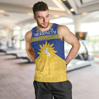Personalized Merionethshire Wales Men Tank Top Celtic Sun and Goat Design - Wonder Print Shop