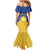 Personalized Merionethshire Wales Mermaid Dress Celtic Sun and Goat Design - Wonder Print Shop