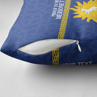 Personalized Merionethshire Wales Pillow Cover Celtic Sun and Goat Design - Wonder Print Shop