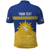 Personalized Merionethshire Wales Polo Shirt Celtic Sun and Goat Design - Wonder Print Shop