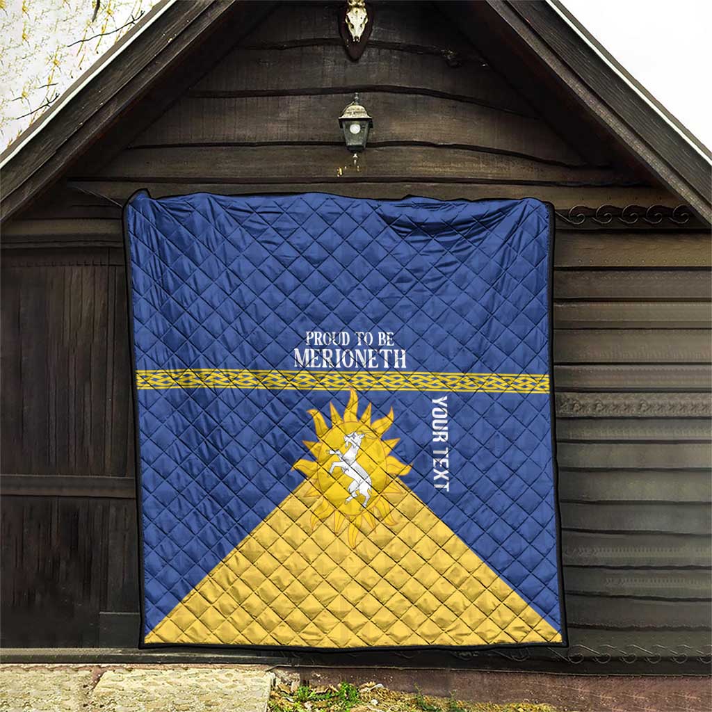 Personalized Merionethshire Wales Quilt Celtic Sun and Goat Design - Wonder Print Shop