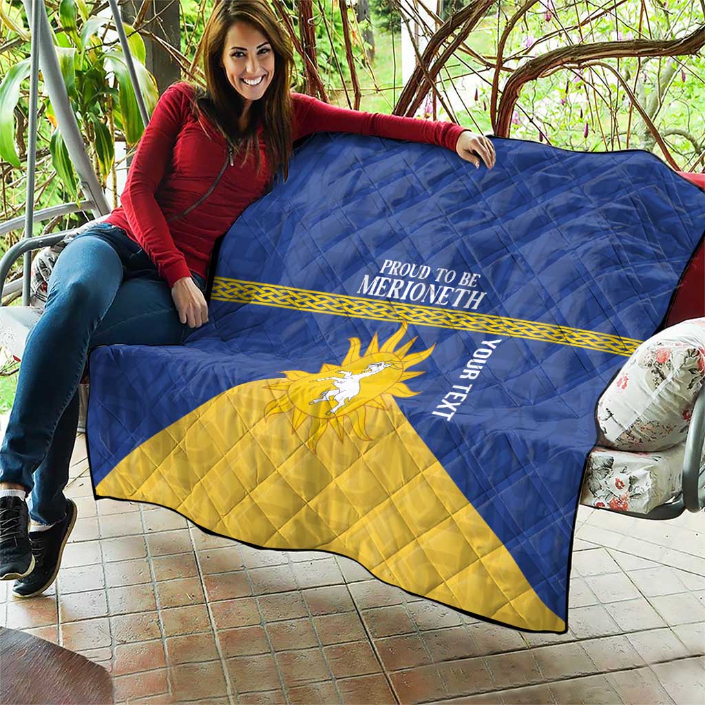 Personalized Merionethshire Wales Quilt Celtic Sun and Goat Design - Wonder Print Shop