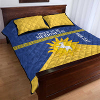 Personalized Merionethshire Wales Quilt Bed Set Celtic Sun and Goat Design - Wonder Print Shop