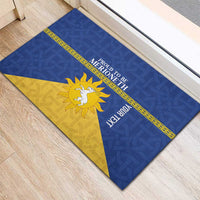 Personalized Merionethshire Wales Rubber Doormat Celtic Sun and Goat Design - Wonder Print Shop