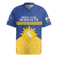 Personalized Merionethshire Wales Rugby Jersey Celtic Sun and Goat Design - Wonder Print Shop