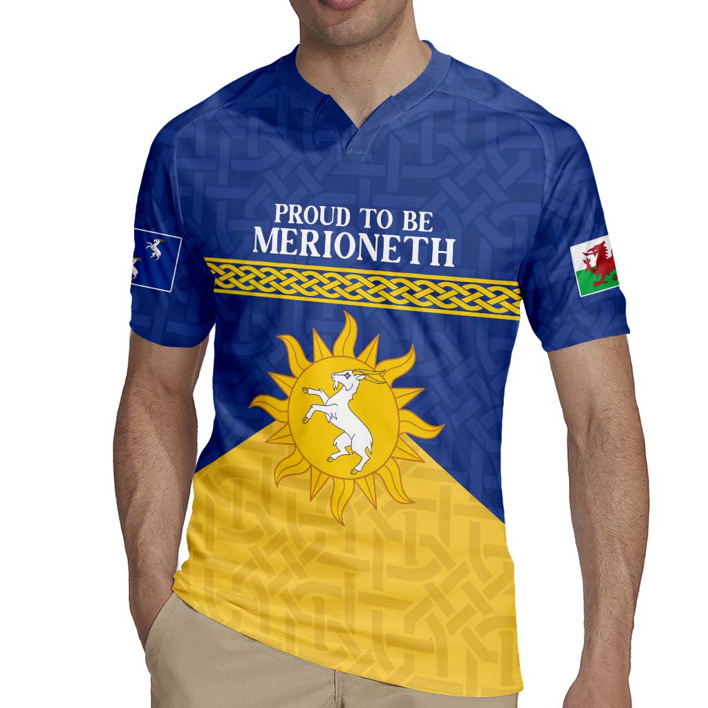 Personalized Merionethshire Wales Rugby Jersey Celtic Sun and Goat Design - Wonder Print Shop