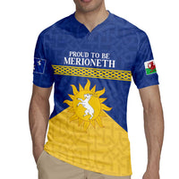 Personalized Merionethshire Wales Rugby Jersey Celtic Sun and Goat Design - Wonder Print Shop