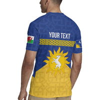 Personalized Merionethshire Wales Rugby Jersey Celtic Sun and Goat Design - Wonder Print Shop