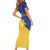 Personalized Merionethshire Wales Short Sleeve Bodycon Dress Celtic Sun and Goat Design - Wonder Print Shop