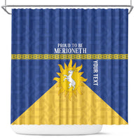 Personalized Merionethshire Wales Shower Curtain Celtic Sun and Goat Design - Wonder Print Shop