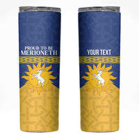 Personalized Merionethshire Wales Skinny Tumbler Celtic Sun and Goat Design - Wonder Print Shop
