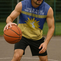 Personalized Merionethshire Wales Sleeveless Hoodie Celtic Sun and Goat Design - Wonder Print Shop