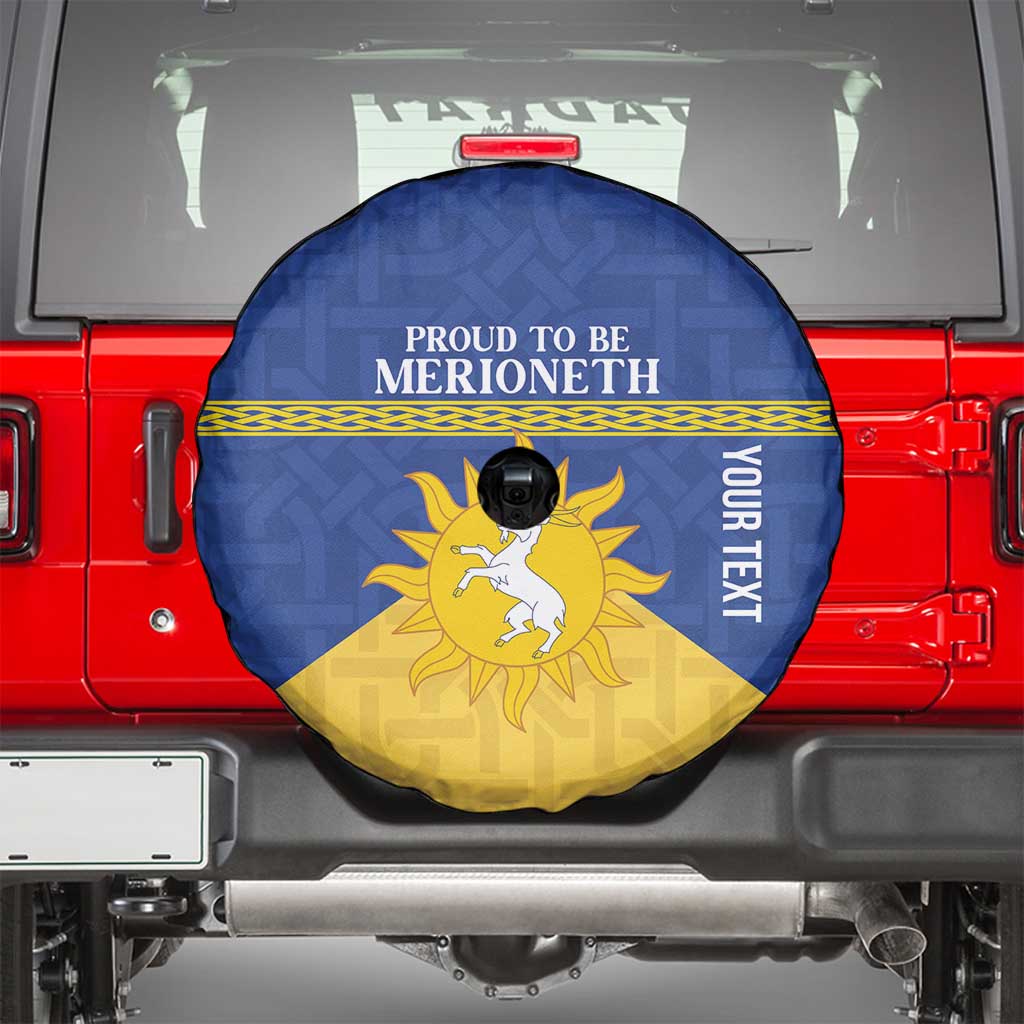 Personalized Merionethshire Wales Spare Tire Cover Celtic Sun and Goat Design - Wonder Print Shop