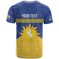 Personalized Merionethshire Wales T Shirt Celtic Sun and Goat Design - Wonder Print Shop