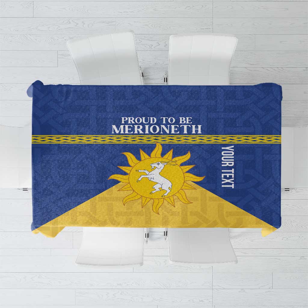 Personalized Merionethshire Wales Tablecloth Celtic Sun and Goat Design - Wonder Print Shop