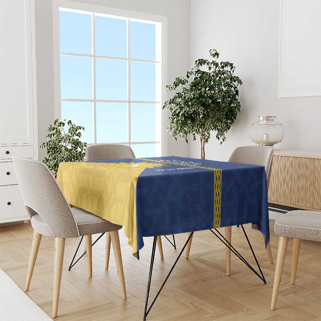 Personalized Merionethshire Wales Tablecloth Celtic Sun and Goat Design - Wonder Print Shop