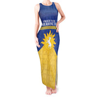 Personalized Merionethshire Wales Tank Maxi Dress Celtic Sun and Goat Design - Wonder Print Shop