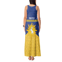 Personalized Merionethshire Wales Tank Maxi Dress Celtic Sun and Goat Design - Wonder Print Shop