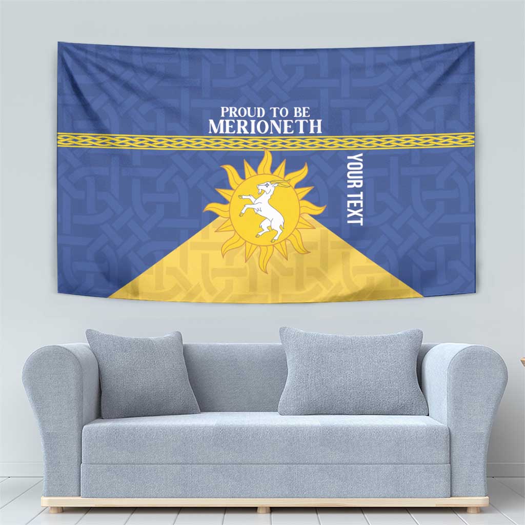 Personalized Merionethshire Wales Tapestry Celtic Sun and Goat Design - Wonder Print Shop
