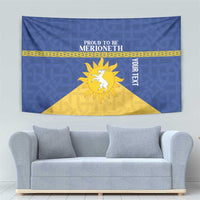 Personalized Merionethshire Wales Tapestry Celtic Sun and Goat Design - Wonder Print Shop