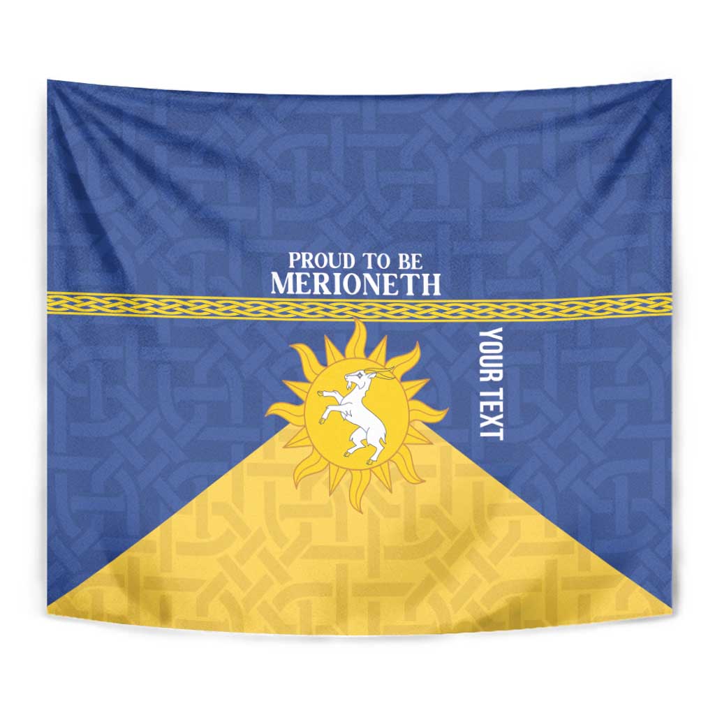 Personalized Merionethshire Wales Tapestry Celtic Sun and Goat Design - Wonder Print Shop